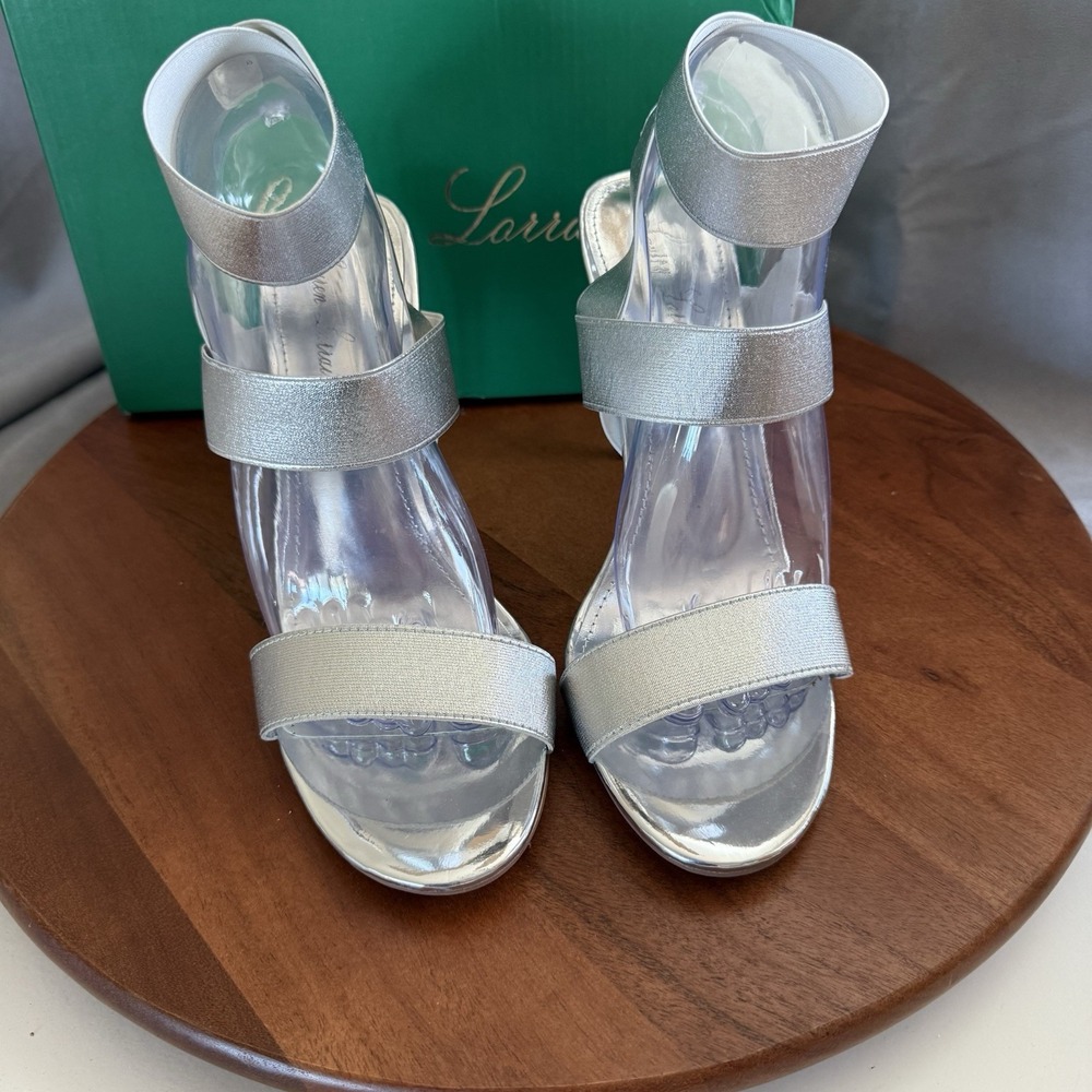 Lauren Lorraine Dallas Ankle Strap 4" Stiletto Sandals‎ Shoes Women's Size 11 - Picture 4 of 13